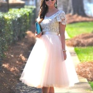 Amore Tull Midi Skirt in Ice Orange